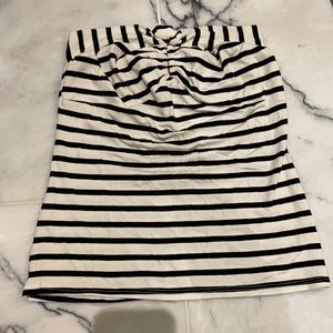 Corey Lynn Calter tube top never worn with tags!! Black and ivory stripe size S